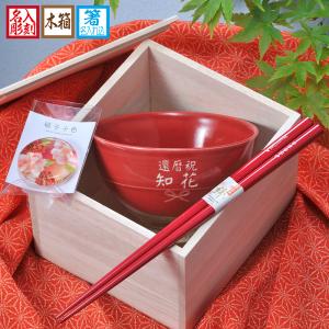 名入れ ギフト SXX 食器セット 黒備前大平茶碗 と 箸 木箱入り : 名