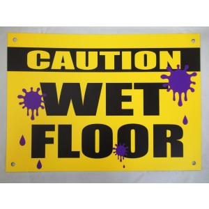 wet floor ウエットフロア 看板サインプレート プラ看板 床が濡れてます 注意 表示板 案内板 プレート看板 防水 屋外 日本製｜originalartpro