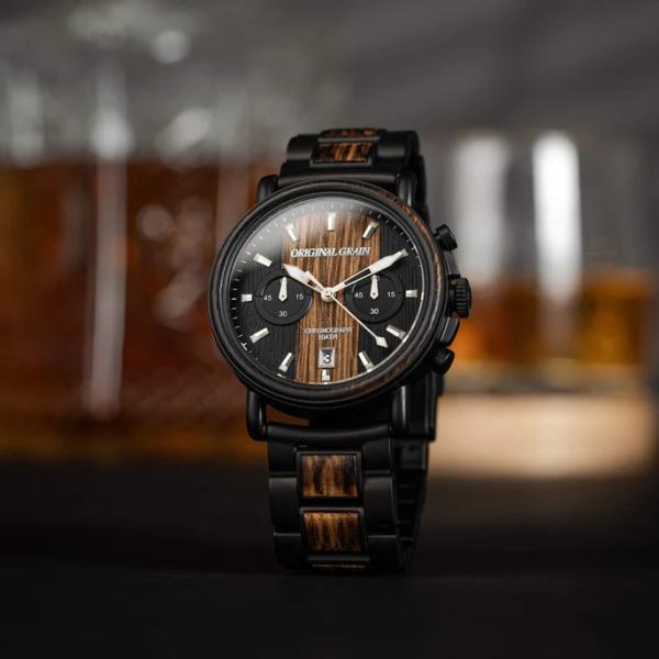 ORIGINAL GRAIN Alterra Chronograph 44mm - Charred ...