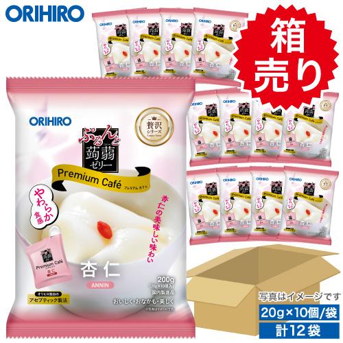 ゼリー こんにゃくゼリー オリヒロ ぷるんと蒟蒻ゼリー プレミアムカフェ 杏仁 1ケース 12袋 o...