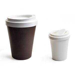 クオリー コーヒー ビン コーヒーカップ型のごみ箱 ふた付き ミニサイズ｜oriji