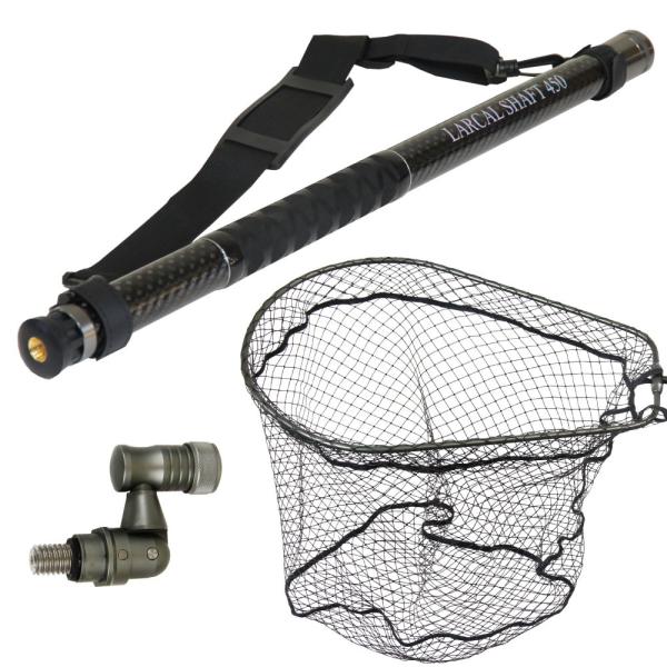 おり釣具 カーボン玉の柄 ラーカルシャフト4.5M 強化フレームランディングネット M (タモ網)ガ...
