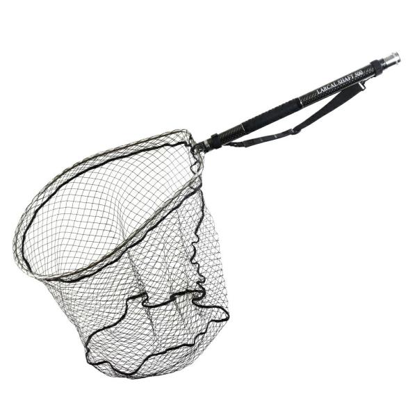 おり釣具 カーボン玉の柄 ラーカルシャフト 5M ランディングネットM 2点セット ガンメタ (ne...