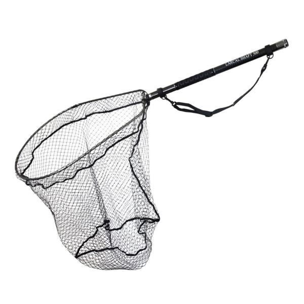 おり釣具 カーボン玉の柄 ラーカルシャフト 5.0M+折りたたみランディングネットL 2点セット ガ...