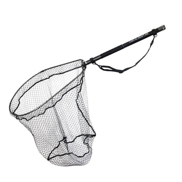 おり釣具 カーボン玉の柄 ラーカルシャフト 4.5M+折りたたみランディングネットM 2点セット ガ...