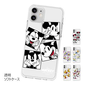 Disney Photo Clear Jelly ケース iPhone 15 Plus Pro Max 14 SE3 13 mini 12 SE2 11 XS XR X 8 7｜orionsys