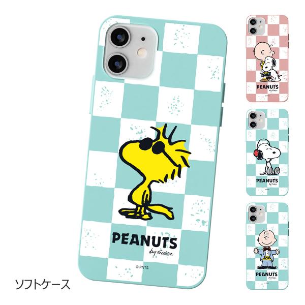 Snoopy Checkerboard Soft Jelly ケース Galaxy S24 Ultr...