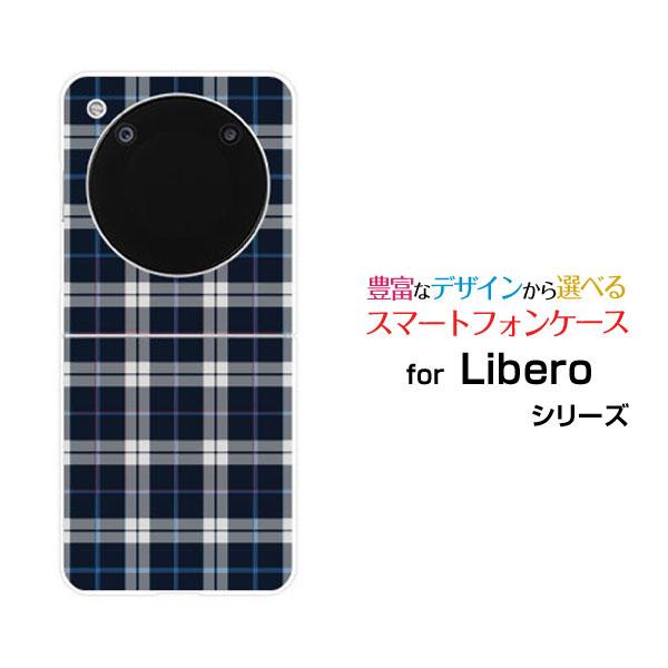 スマホケース Libero Flip A304ZT リベロ フリップ  ハードケース チェック柄ネイ...