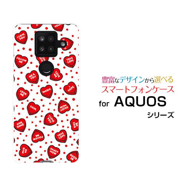AQUOS sense4 Plus ハードケース/TPUソフトケース 液晶保護フィルム付 LOVE ...
