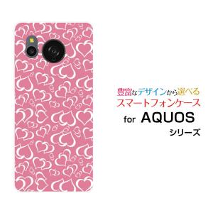 スマホケース AQUOS sense8 SH-54D SHG11 アクオス センスエイト ハードケース/TPUソフトケース ぴんくハート はーと ピンク かわいい｜orisma