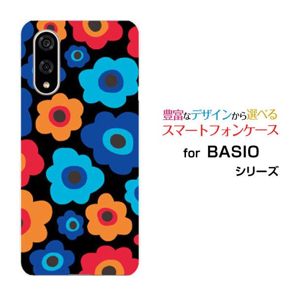 スマホケース BASIO active3 ハードケース/TPUソフトケース フラワーギフト（ブルー×...