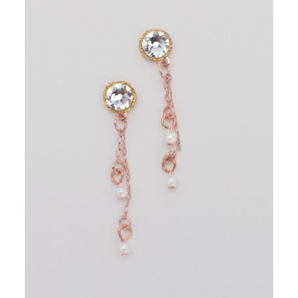 貼るだけピアスPiPPi(r) ゆらゆらピンクパール/ピンクゴールド ピッピ 貼るピアス シール L...