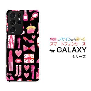 スマホケース GALAXY S21 Ultra 5G ギャラクシー ハードケース/TPUソフトケース おしゃれアイテム（黒×ピンク） 服 靴 おしゃれ ワードロープ 黒｜orisma