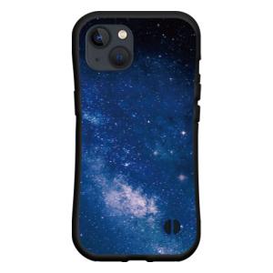 スマホケース iPhone 15 アイフォン フィフティーン 耐衝撃 ハイブリッドケース ストラップホール付 宇宙柄 夜空｜orisma