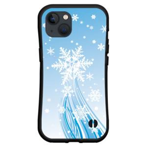 スマホケース iPhone 15 アイフォン フィフティーン 耐衝撃 ハイブリッドケース ストラップホール付 冬空の結晶｜orisma