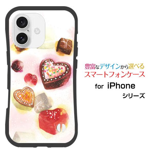 スマホケース iPhone 16 耐衝撃 ハイブリッドケース ストラップホール付 Sweets ti...