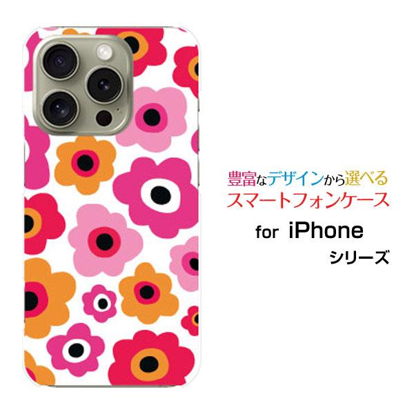 スマホケース iPhone 16 Pro ハードケース/TPUソフトケース フラワーギフト（ピンク×...