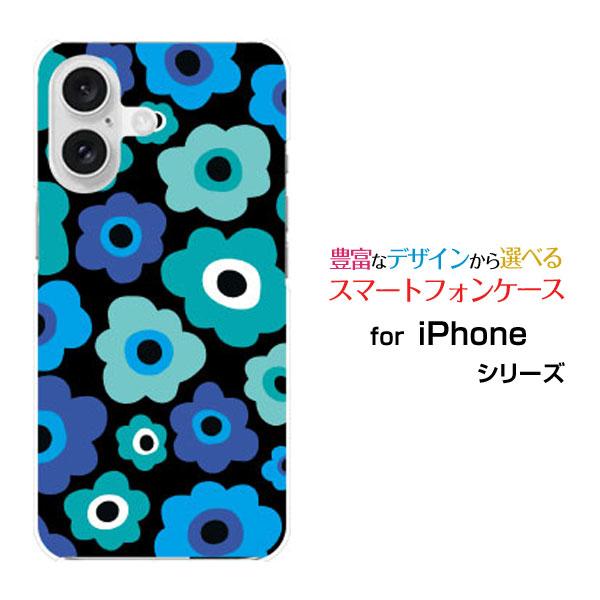 スマホケース iPhone 16 Plus ハードケース/TPUソフトケース フラワーギフト（ブルー...