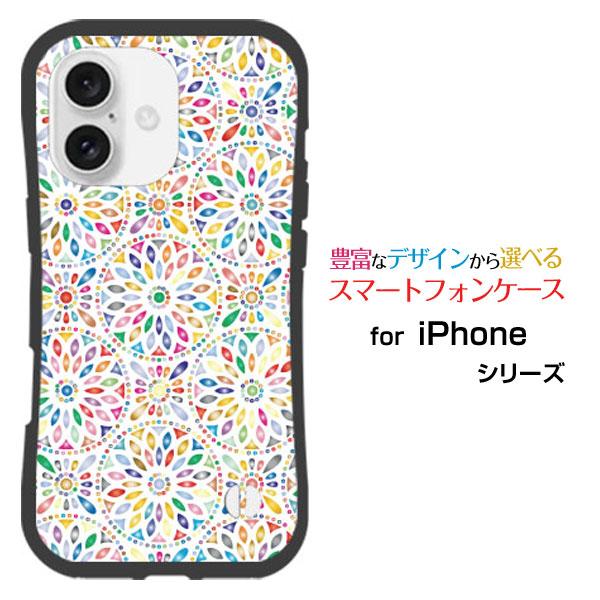 スマホケース iPhone 16 Plus 耐衝撃 ハイブリッドケース ストラップホール付 麗万華鏡...