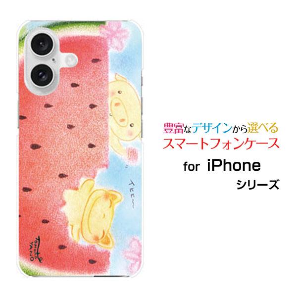 スマホケース iPhone 16 Plus ハードケース/TPUソフトケース アニマルスイカ やのと...