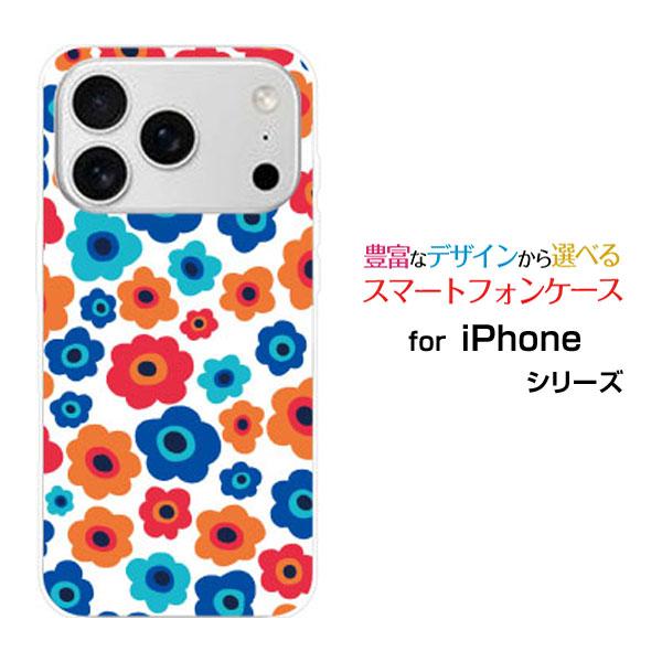 スマホケース iPhone 17 Pro ハードケース/TPUソフトケース フラワーギフト(青×赤×...