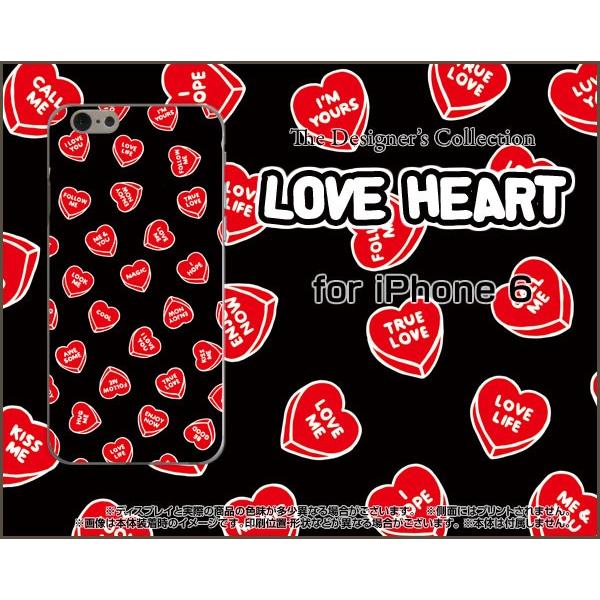 スマホケース iPhone 6s ハードケース/TPUソフトケース LOVE HEART(ブラック・...