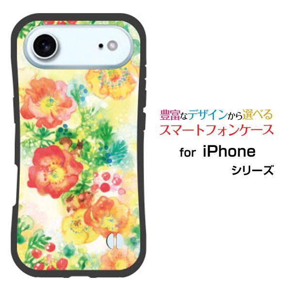 スマホケース iPhone Air 耐衝撃 ハイブリッドケース ストラップホール付 Flowers ...