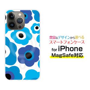 MagSafe対応 スマホケース iPhone 14 14Plus 14Pro 14ProMax 13 13mini 13Pro  耐衝撃 マグセーフ フラワーギフト（ブルー×水色）｜orisma