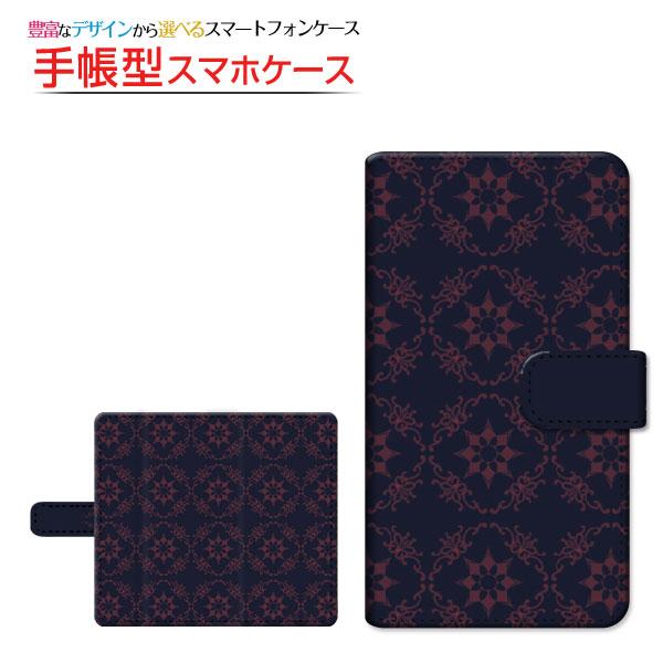 スマホケース Mi Note 10 手帳型 ケース 貼り付けタイプ ダマスク柄 type003 綺麗...