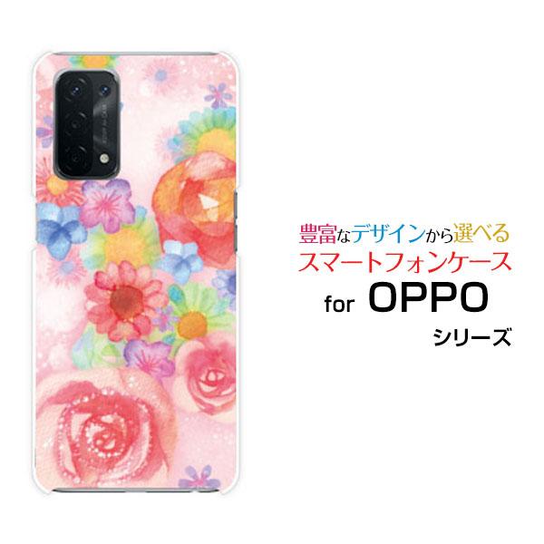 スマホケース OPPO A54 5G OPG02 ハードケース/TPUソフトケース Flower s...