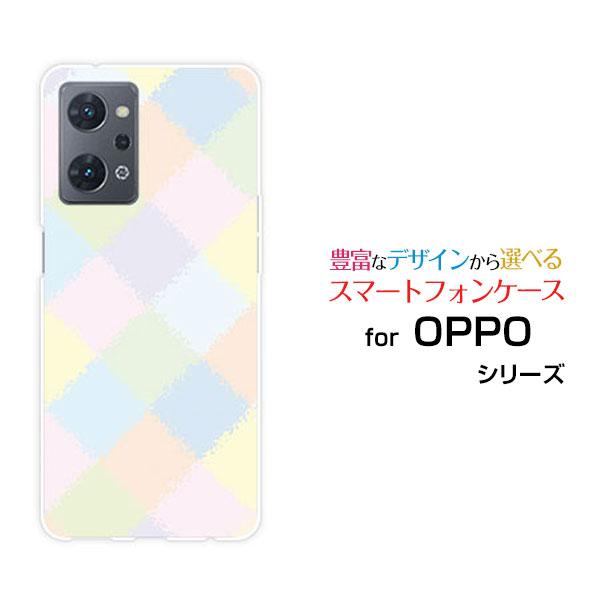 スマホケース OPPO Reno9 A オッポ ハードケース/TPUソフトケース パステルダイヤ キ...