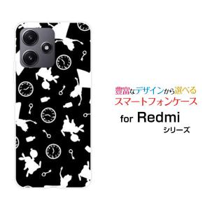 スマホケース Redmi 12 5G レッドミー トゥエルブ ファイブジー ハードケース/TPUソフトケース モノクロアリス（モノトーン） イラスト ありす alice モノクロ｜orisma