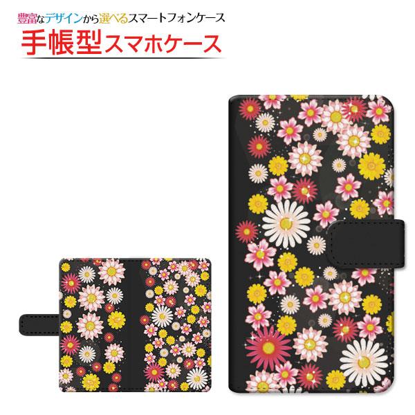 Redmi Note 9T  レッドミー 手帳型 スライド式 ケース 液晶保護フィルム付 和風フラワ...
