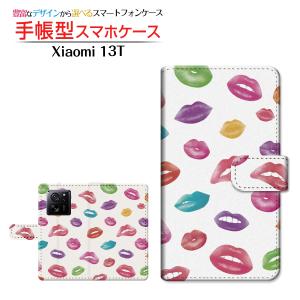 スマホケース Xiaomi 13T XIG04 シャオミ サーティーンティー au UQ mobile 手帳型 ケース カメラ穴対応 唇ドット マルチ｜orisma