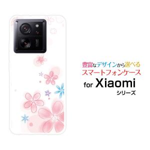 スマホケース Xiaomi 13T Pro シャオミ サーティーンティー プロ ハードケース/TPUソフトケース Pastel Flower type004 パステル 花 フラワー ピンク ホワイト｜orisma