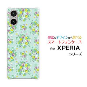 スマホケース XPERIA 5 V SO-53D SOG12 A303SO エクスペリア ファイブ マークファイブ ハードケース/TPUソフトケース 小花柄｜orisma