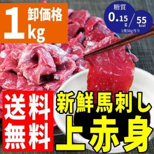 折戸の新鮮馬刺し プレミアム上赤身 1kg (50g×20P)（約20人前）