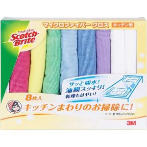 3M Scotch-Brite スコッチブライト マイクロファイバークロス キッチン用 8枚入｜orleanssun