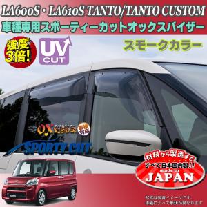 ダイハツ純正オプションLA600Sタントワイドドアバイザー Tanto用スモーク ダイハツ純正オプションLA600Sタントワイドドアバイザー Tanto用