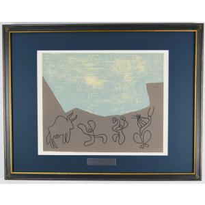 パブロ ピカソ 『 人間喜劇 より 裸のモデルと画家 』 版画 リトグラフ