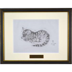 藤田嗣治 エスタンプリトグラフ「眠る猫」 75部限定 藤田 嗣治『眠る猫』 買取価格相場｜骨董品買取 緑和堂