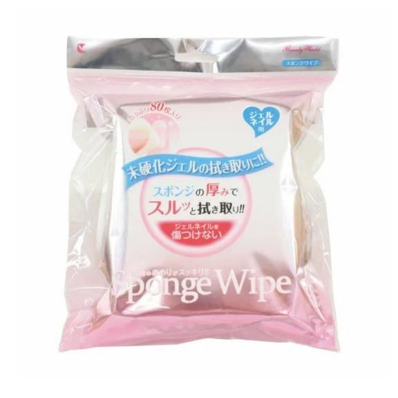 ワイプ 80枚入り AYP301 ネイル 自爪 未硬化 ジェル 拭き取り スポンジタイプ ビューティ...