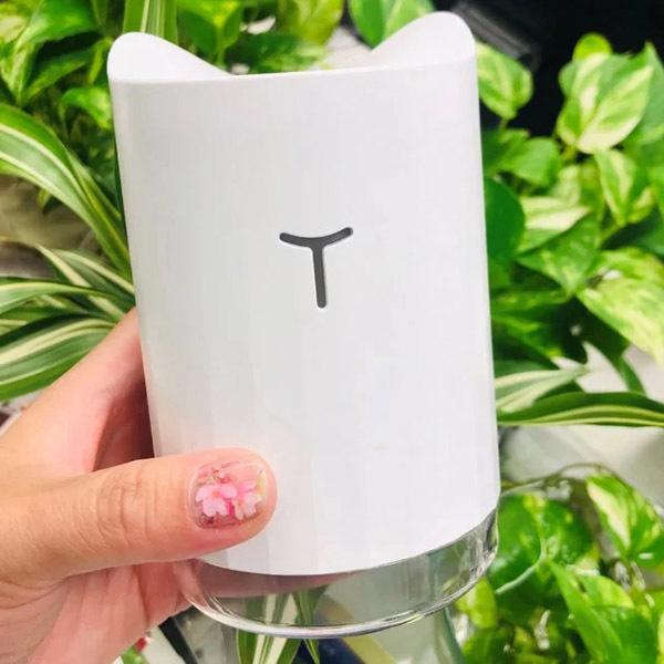 USB猫耳加湿器 ホワイト ピンク 全2色 次亜塩素酸水対応 加湿 噴霧器 車載 卓上 オフィス 乾...