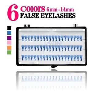 まつげエクステ、まつげフレア、植えまつげ、モテまつげ、長さ6ｍｍ〜14ｍｍあり、60本入り ブルー