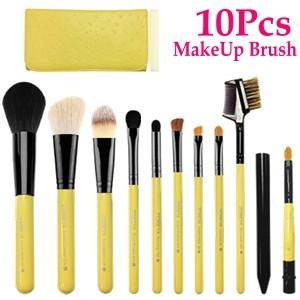 10本メイクブラシセット 化粧ブラシセット メイクブラシ収納ケース付  STZ-1017Y