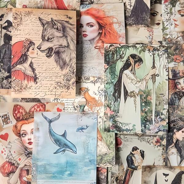 即日出荷 デザインペーパー アリス 妖精 魔法 魔女 童話 英語 人魚姫 白雪姫 赤ずきん  赤頭巾...