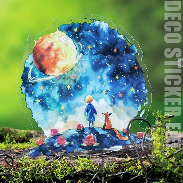 耐水シール 童話 物語 アリス 星の王子さま 不思議の国のアリス うさぎ 狐 動物 きつね 薔薇 星...