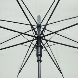 ビニール傘60cm 透明 黒骨・ジャンプ式 6...の詳細画像5