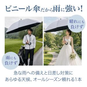 即納 75cmジャンプ式 日傘にもなるビニール...の詳細画像2