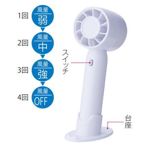 2WAYスマートハンディーファン(ホワイト) ...の詳細画像3